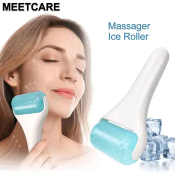 Многоразовый охлаждающий ледяной ролик для лица с роликовым средством для подтяжки кожи Массаж лица для мышц Холодотерапия Инструменты для ухода за лицом