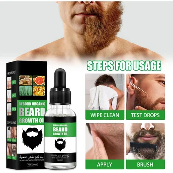 Набор роликов для роста бороды для мужчин, набор для роста бороды, Эссенция для роста бороды, Питательный усилитель, масло для бороды, спрей для ухода за бородой