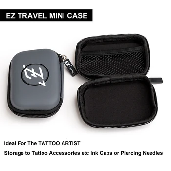 Мини-кейс EZ Tattoo прямоугольной формы, портативный защитный футляр с логотипом EZ на молнии для тату-оборудования и аксессуаров